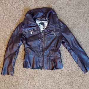 Real Leather Jacket Sugarfly. Size 8-10